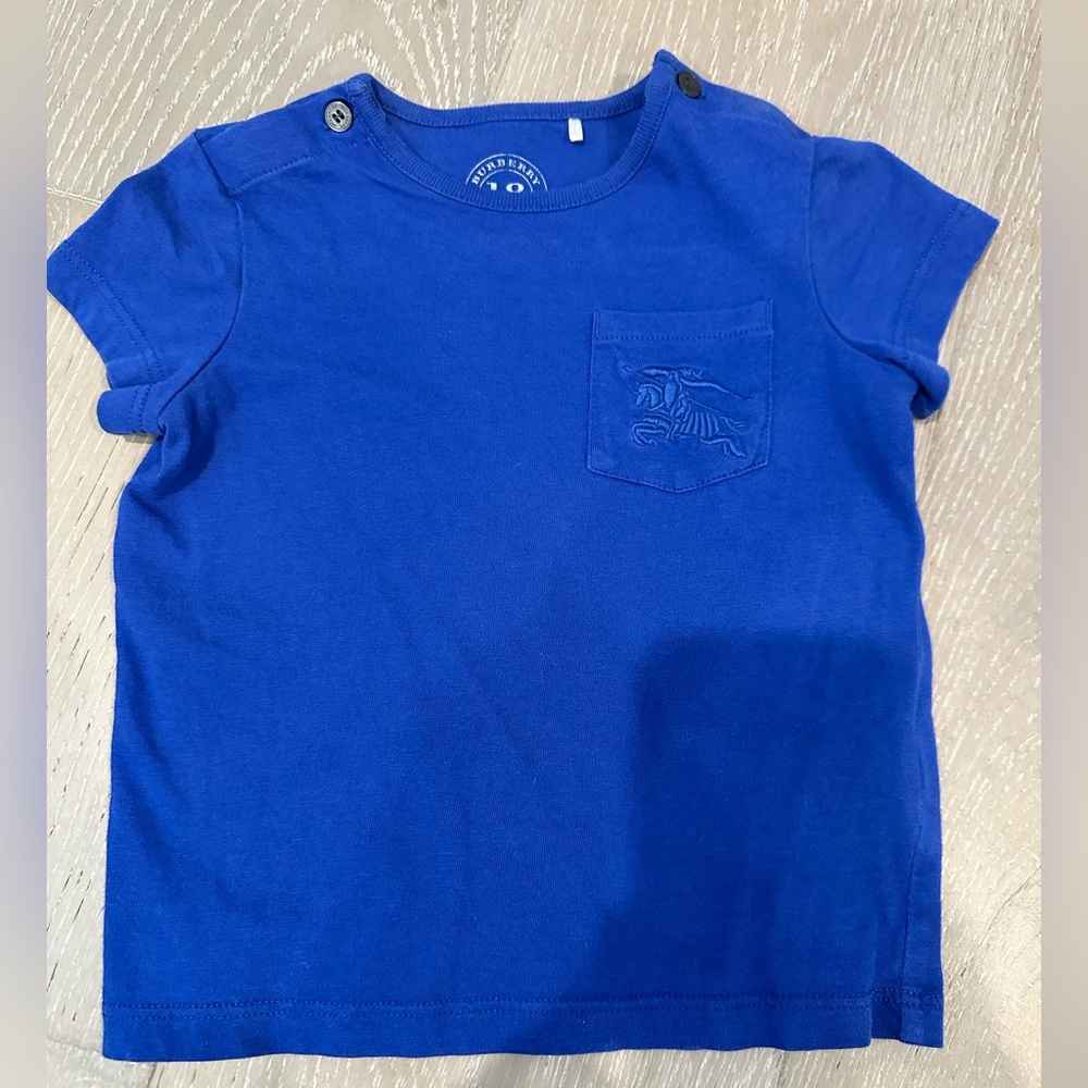 Authentic Burberry Boys Girls Short Sleeve Shirt Top 18 months